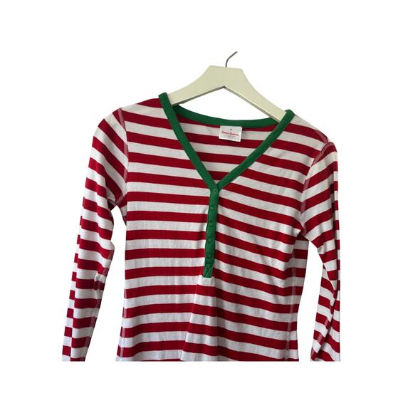 Hanna Andersson Red & White Stripe Henley Pajama Shirt Size XS - Picture 2 of 5